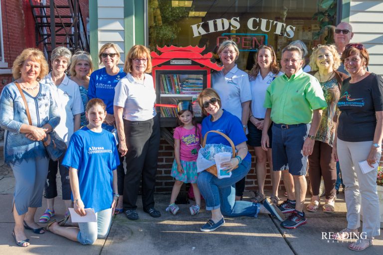 Kids Cuts and Altrusa dedicate Little Free Library in West Reading
