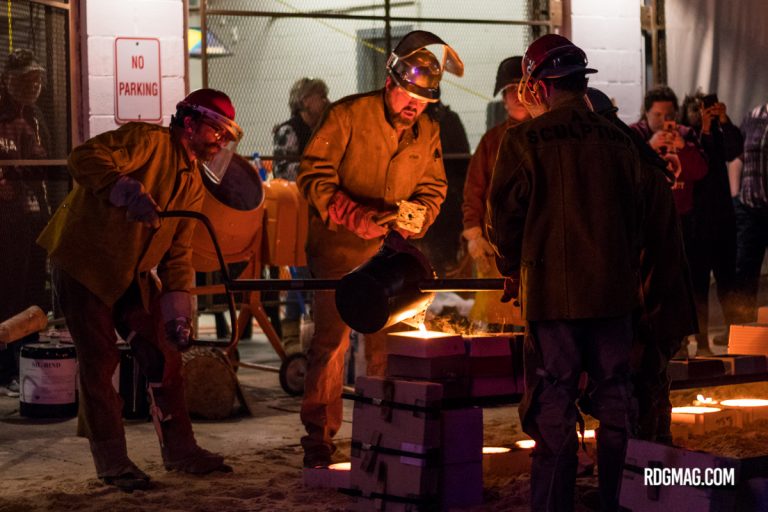 Molten Metal Glows at 3rd Annual GoggleWorks Iron Pour